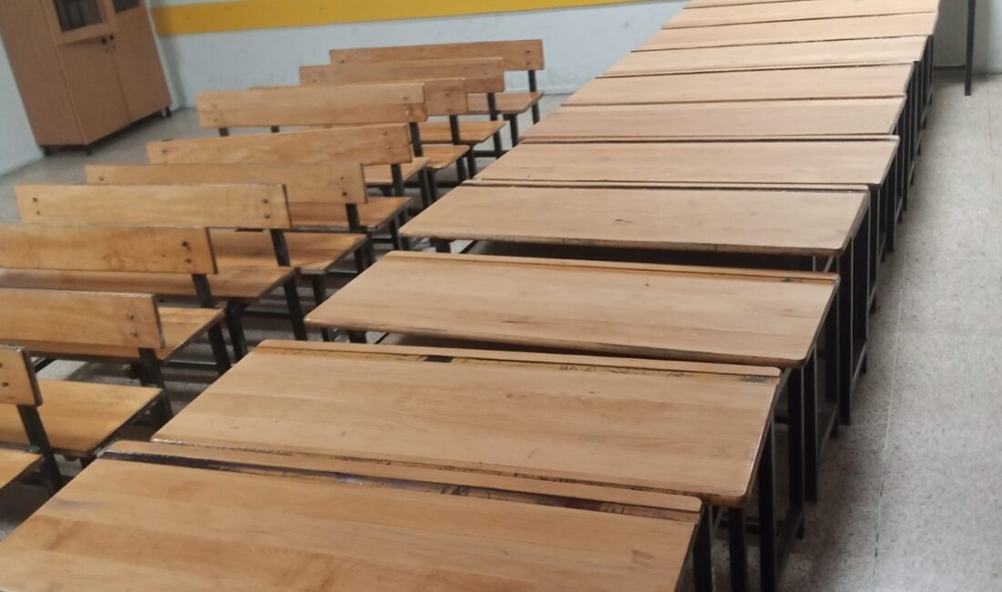 Dr. Ömer Faruk Meriç Ortaokulu binası modern görünüme kavuştu