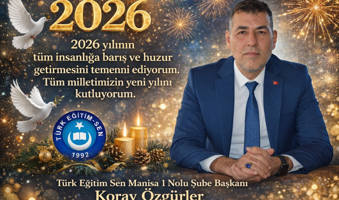 Başkan Koray Özgürler’den Yeni Yıl Mesajı Türk Eğitim-Sen Manisa Şube